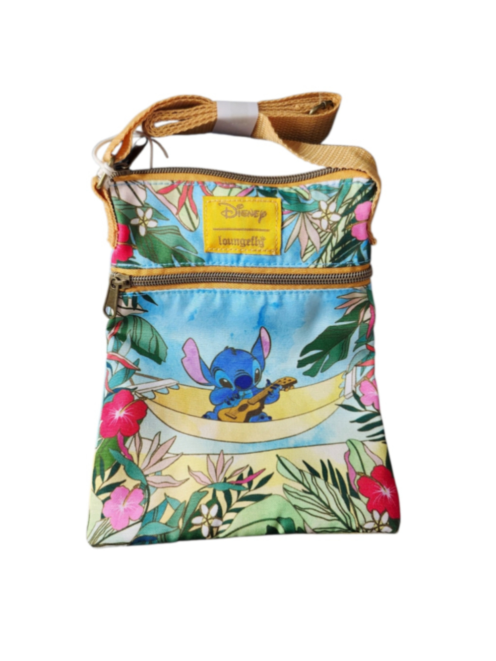 Women's Loungefly Stitch Hammock Crossbody Bag Blue Yellow